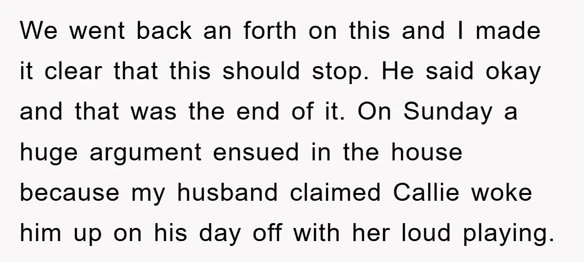 We went back an forth on this and I made it clear that this should stop. He said okay and that was the end of it. On Sunday a huge...