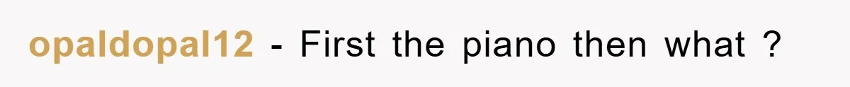 opaldopal12 − First the piano then what ?