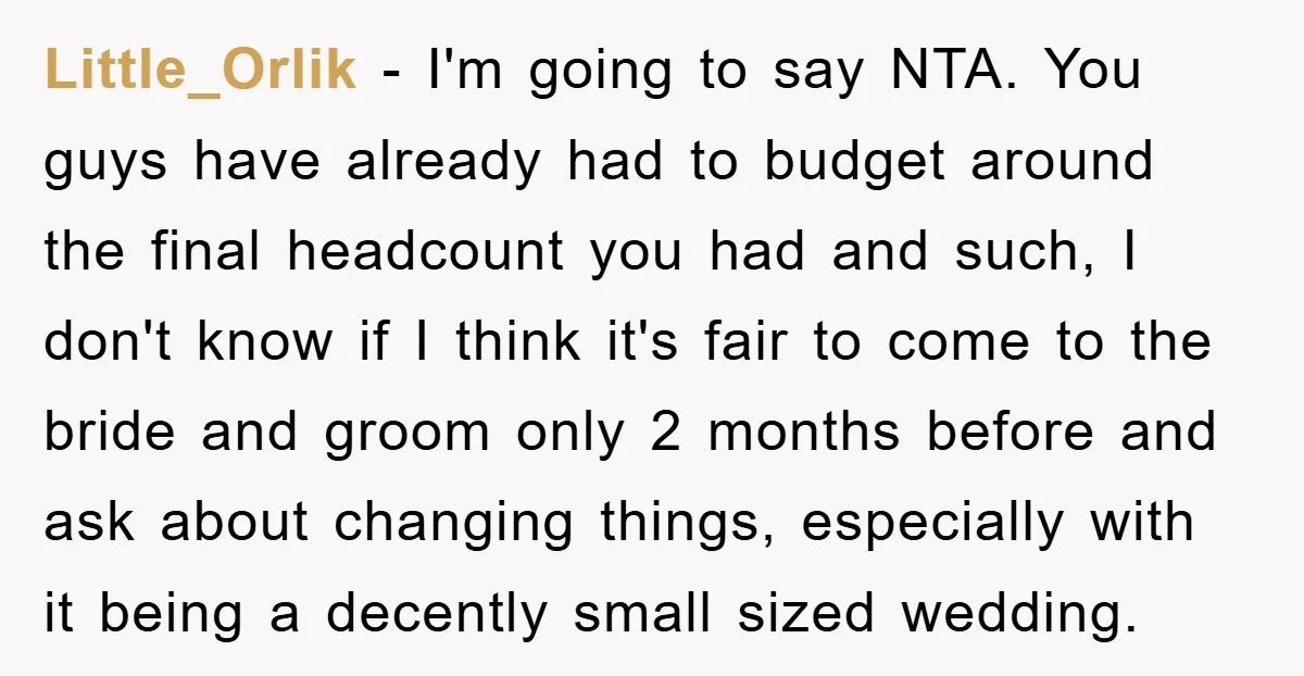 Little_Orlik − I'm going to say NTA. You guys have already had to budget around the final headcount you had and such, I don't know if I think it's fair...