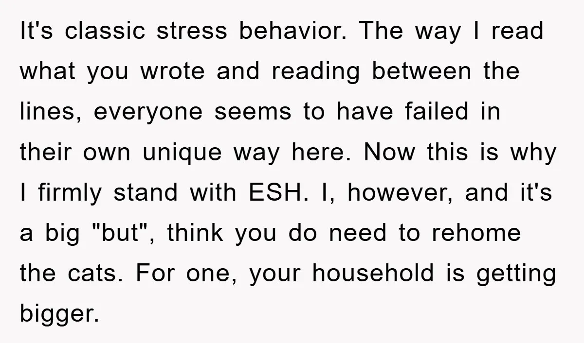 It's classic stress behavior. The way I read what you wrote and reading between the lines, everyone seems to have failed in their own unique way here. Now this is...