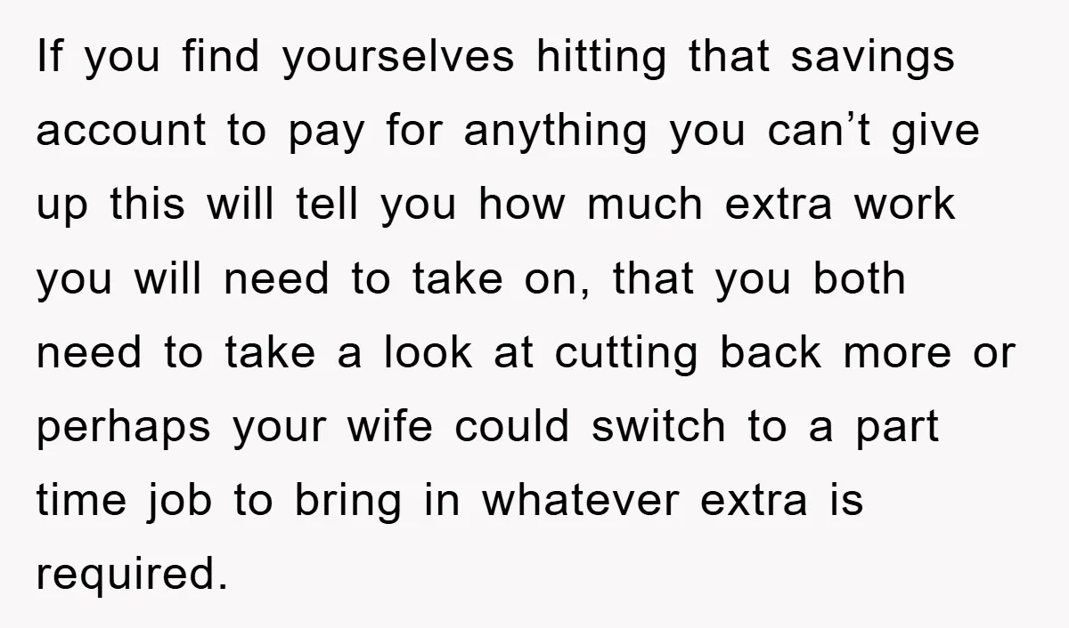 If you find yourselves hitting that savings account to pay for anything you can’t give up this will tell you how much extra work you will need to take on,...