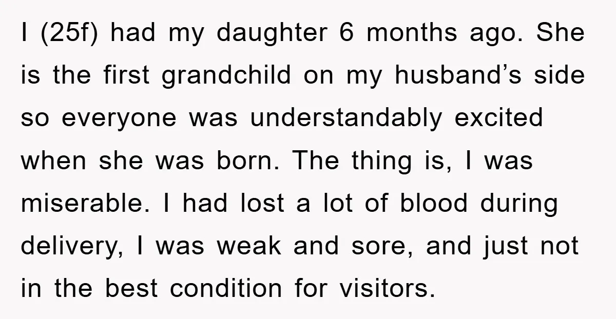 I (25f) had my daughter 6 months ago. She is the first grandchild on my husband’s side so everyone was understandably excited when she was born. The thing is, I...