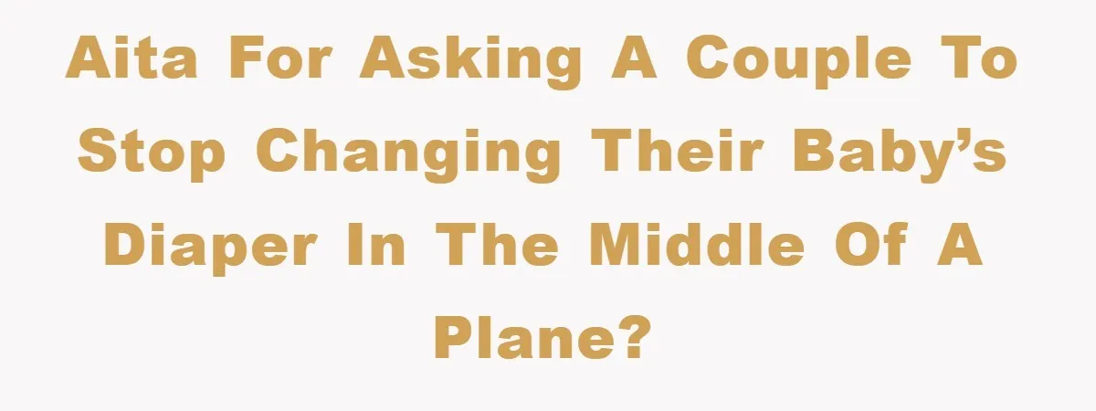 AITA for asking a couple to stop changing their baby’s diaper in the middle of a plane?