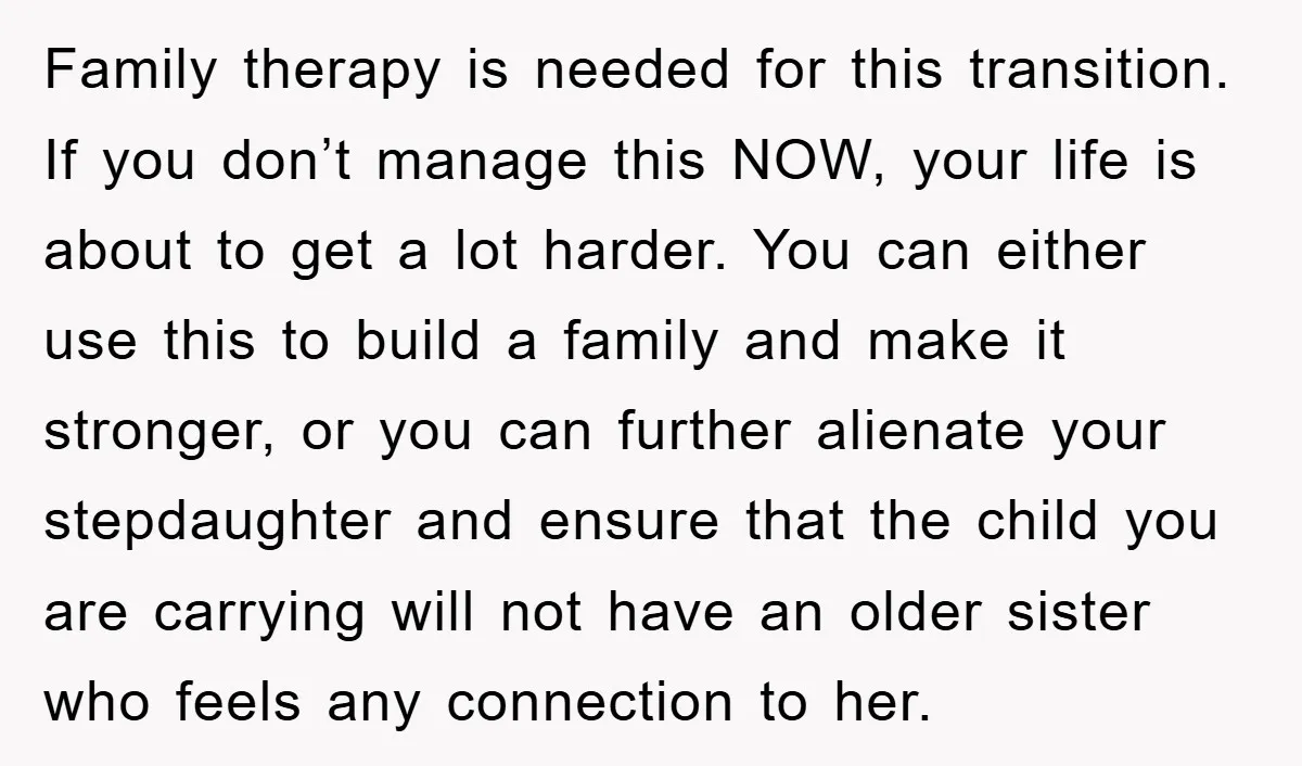 Family therapy is needed for this transition. If you don’t manage this NOW, your life is about to get a lot harder. You can either use this to build a...