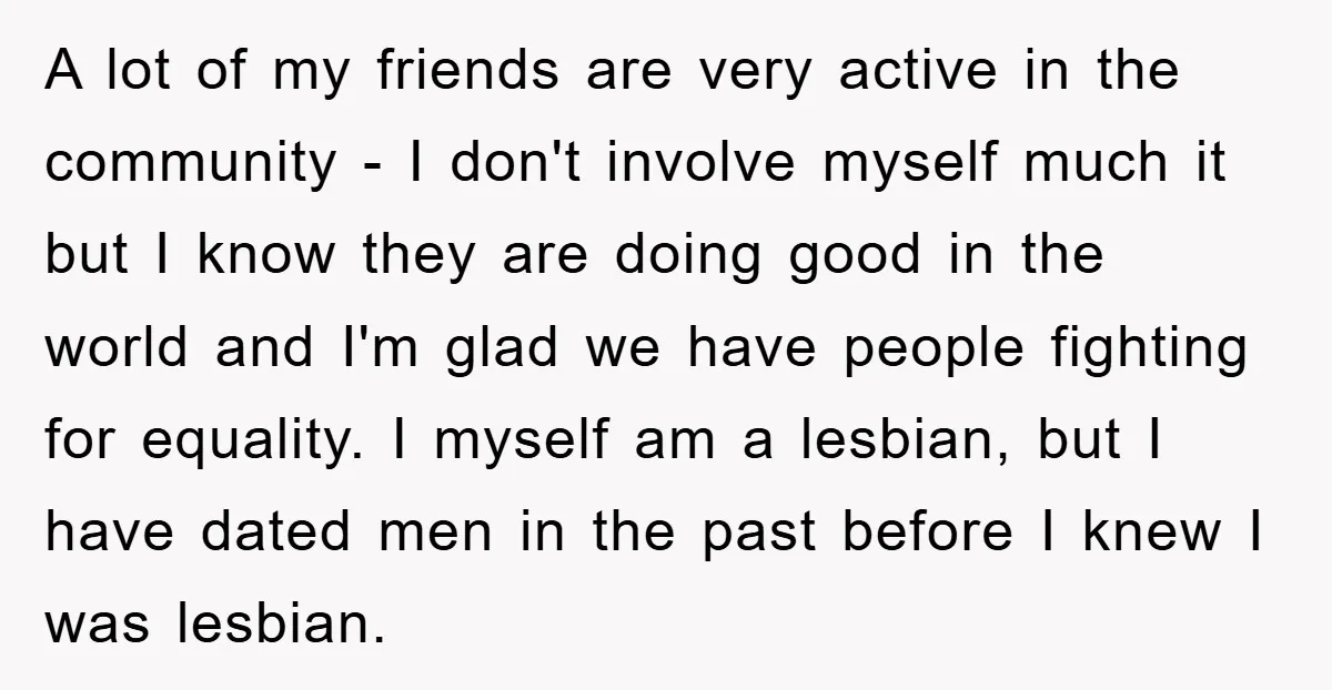 A lot of my friends are very active in the community - I don't involve myself much it but I know they are doing good in the world and I'm...