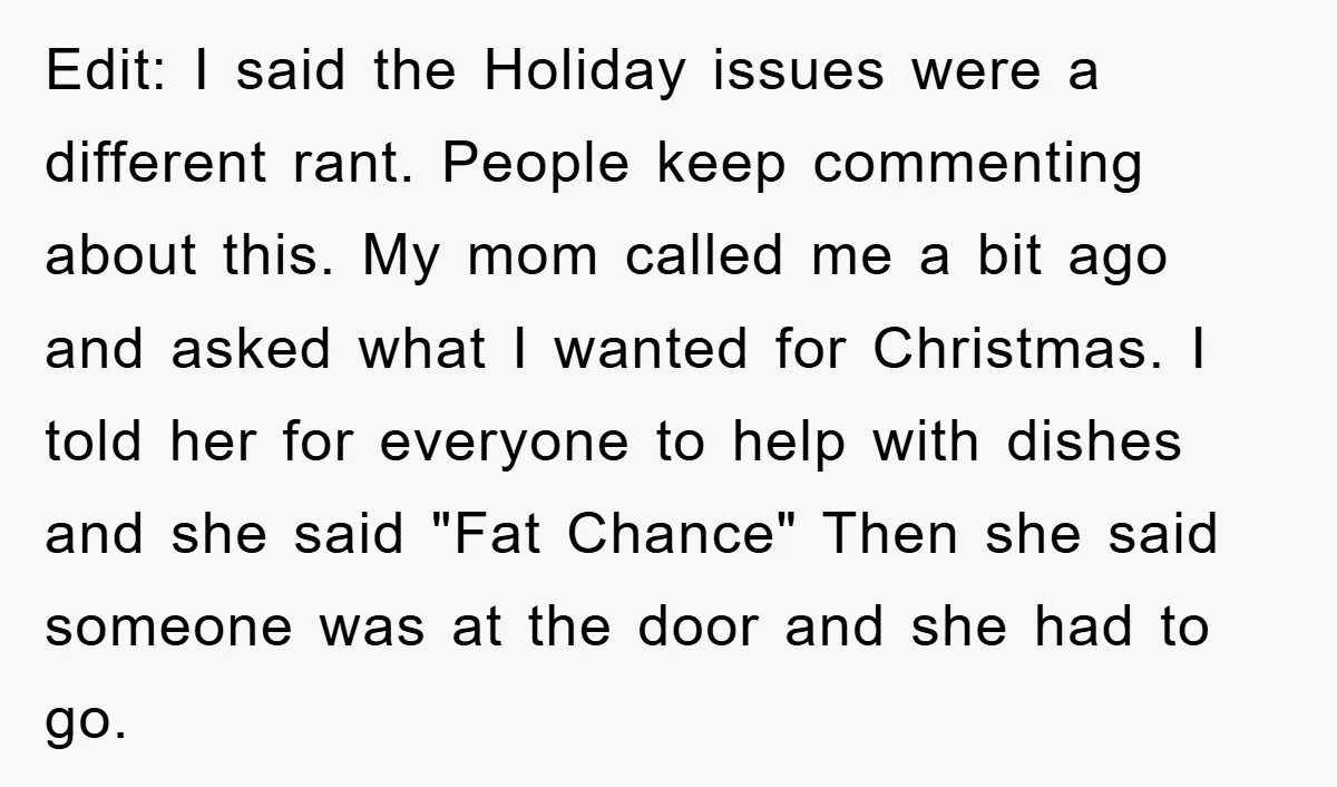 Edit: I said the Holiday issues were a different rant. People keep commenting about this. My mom called me a bit ago and asked what I wanted for Christmas. I...