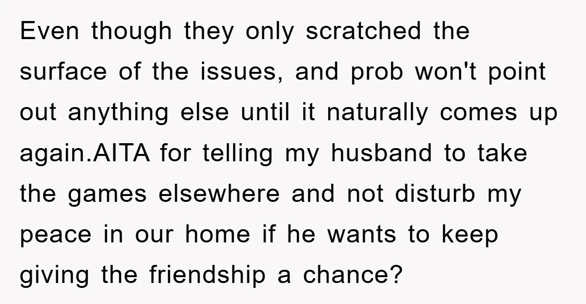 Even though they only scratched the surface of the issues, and prob won't point out anything else until it naturally comes up again.AITA for telling my husband to take the...