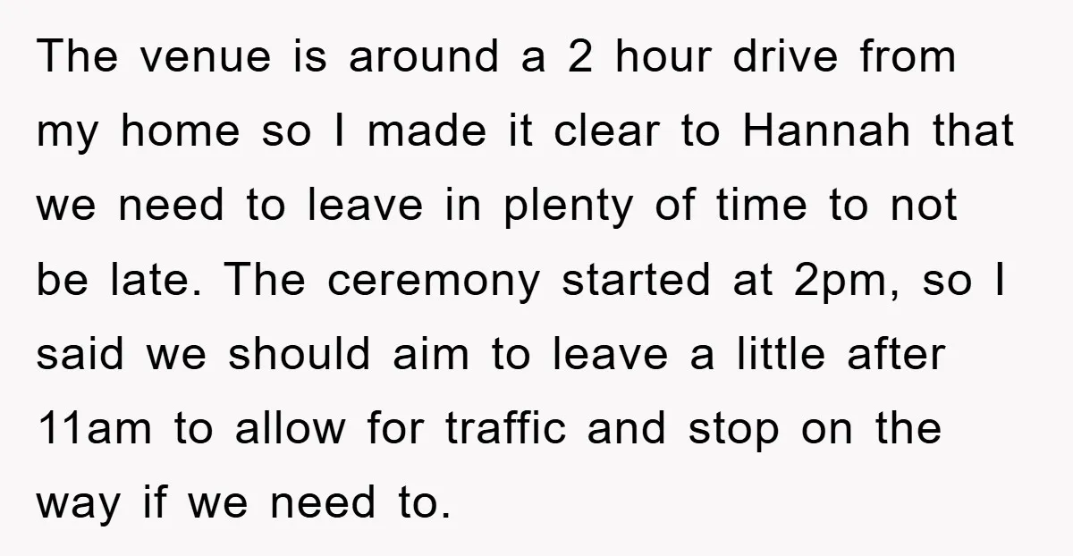 The venue is around a 2 hour drive from my home so I made it clear to Hannah that we need to leave in plenty of time to not be...