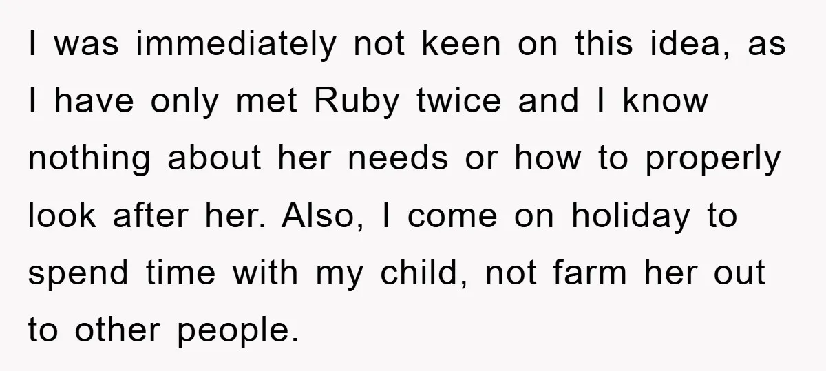 I was immediately not keen on this idea, as I have only met Ruby twice and I know nothing about her needs or how to properly look after her. Also,...