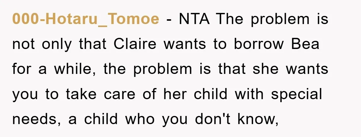 000-Hotaru_Tomoe − NTA The problem is not only that Claire wants to borrow Bea for a while, the problem is that she wants you to take care of her child...