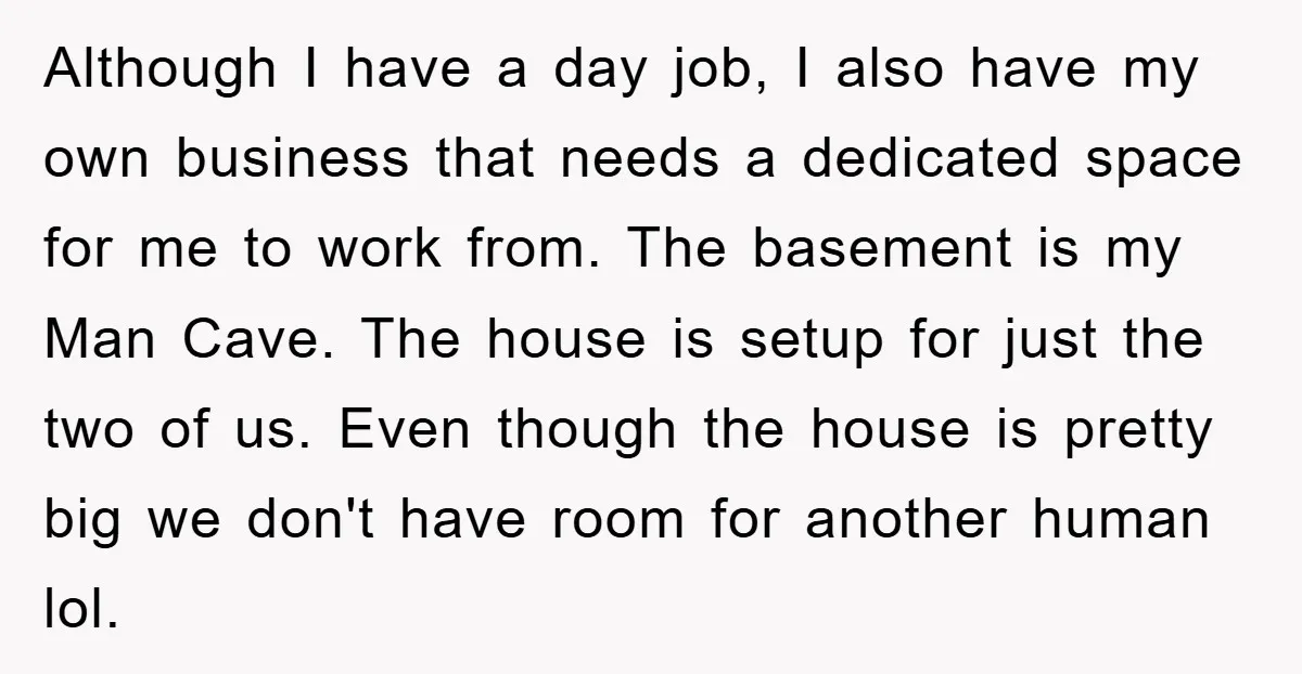 Although I have a day job, I also have my own business that needs a dedicated space for me to work from. The basement is my Man Cave. The house...