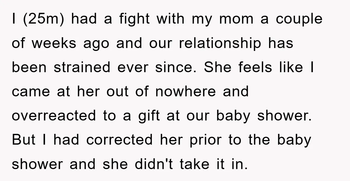 I (25m) had a fight with my mom a couple of weeks ago and our relationship has been strained ever since. She feels like I came at her out of...