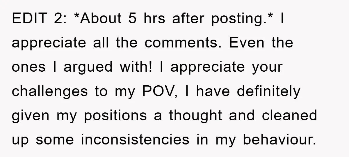 EDIT 2: *About 5 hrs after posting.* I appreciate all the comments. Even the ones I argued with! I appreciate your challenges to my POV, I have definitely given my...