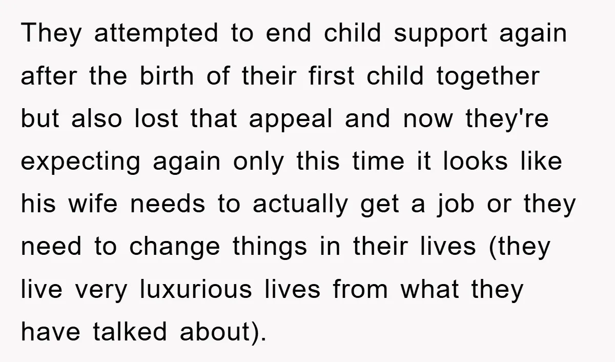 They attempted to end child support again after the birth of their first child together but also lost that appeal and now they're expecting again only this time it looks...