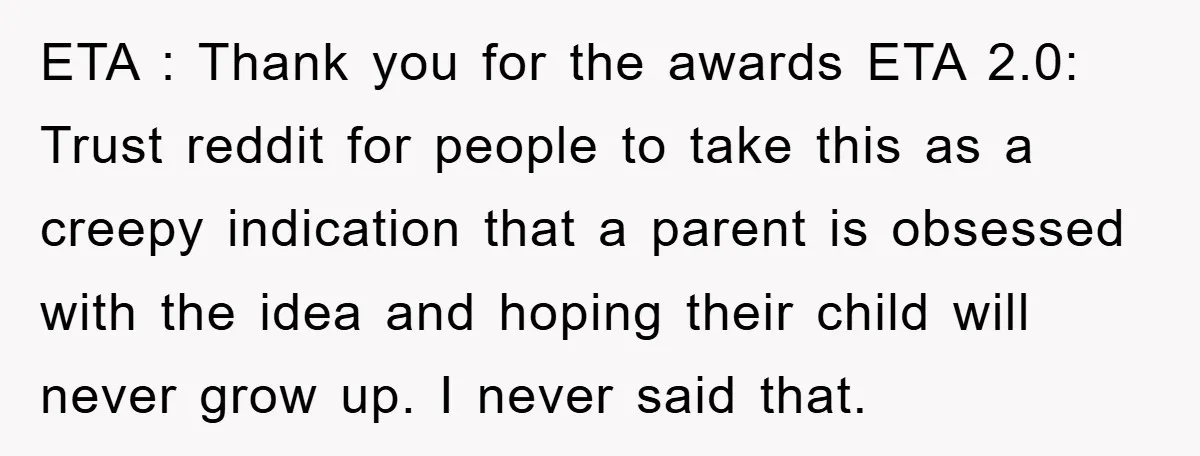 ETA : Thank you for the awards ETA 2.0: Trust reddit for people to take this as a creepy indication that a parent is obsessed with the idea and hoping...