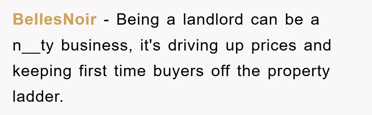 BellesNoir − Being a landlord can be a n__ty business, it's driving up prices and keeping first time buyers off the property ladder.