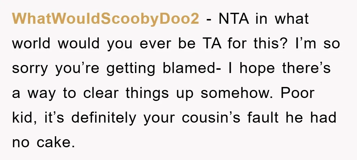 WhatWouldScoobyDoo2 − NTA in what world would you ever be TA for this? I’m so sorry you’re getting blamed- I hope there’s a way to clear things up somehow. Poor...