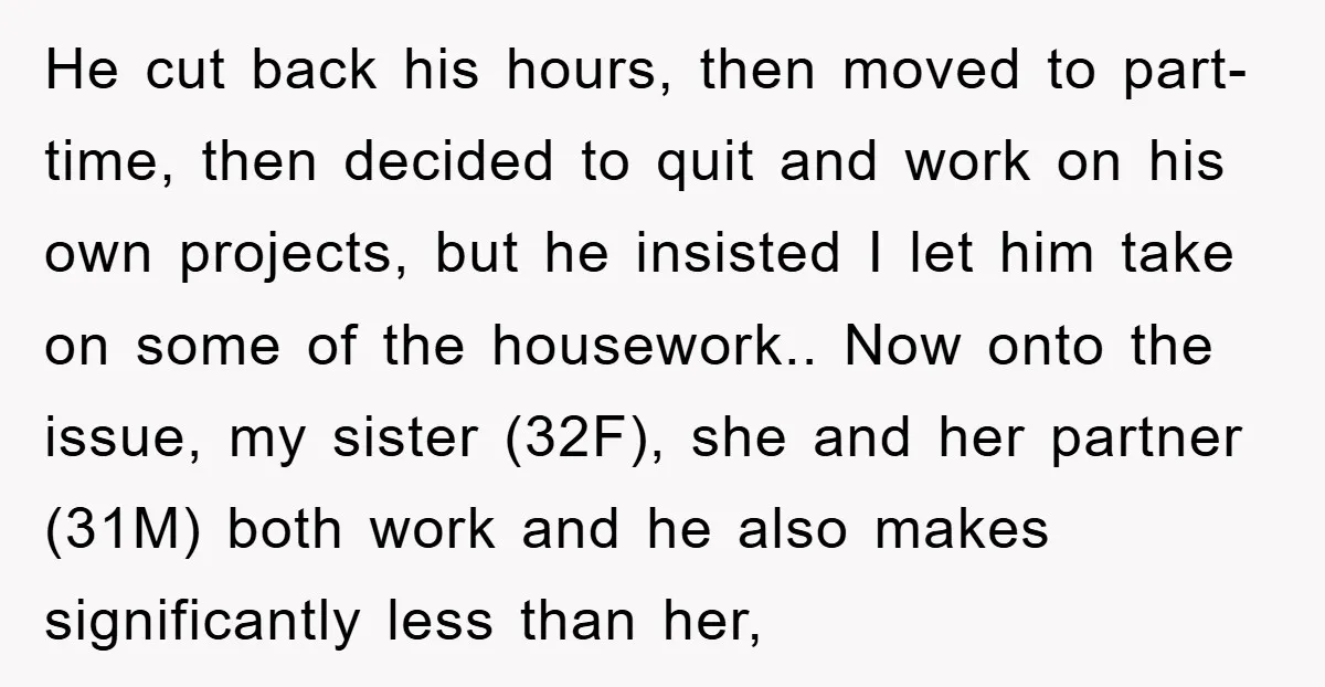 He cut back his hours, then moved to part-time, then decided to quit and work on his own projects, but he insisted I let him take on some of the...