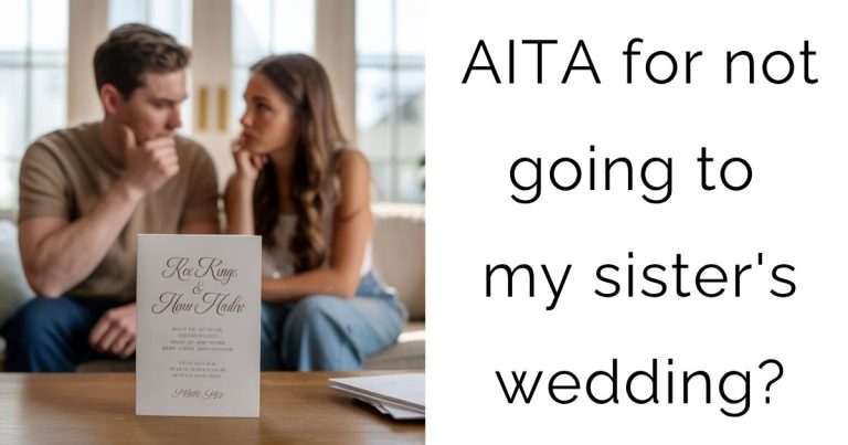 AITA for not going to my sister’s wedding?