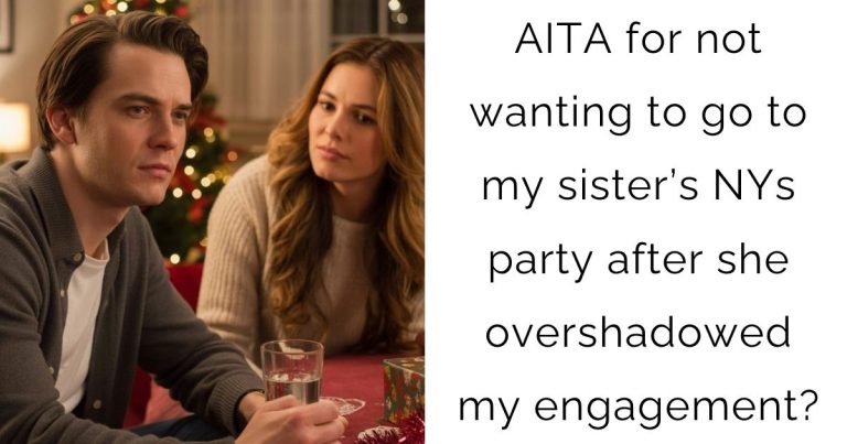 AITA for not wanting to go to my sister’s NYs party after she overshadowed my engagement?