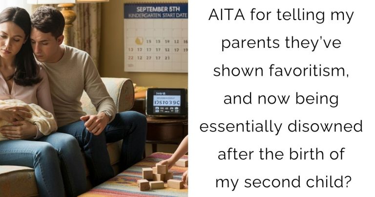 AITA for telling my parents they’ve shown favoritism, and now being essentially disowned after the birth of my second child?