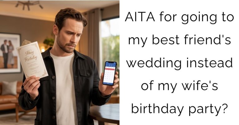 AITA for going to my best friend’s wedding instead of my wife’s birthday party?