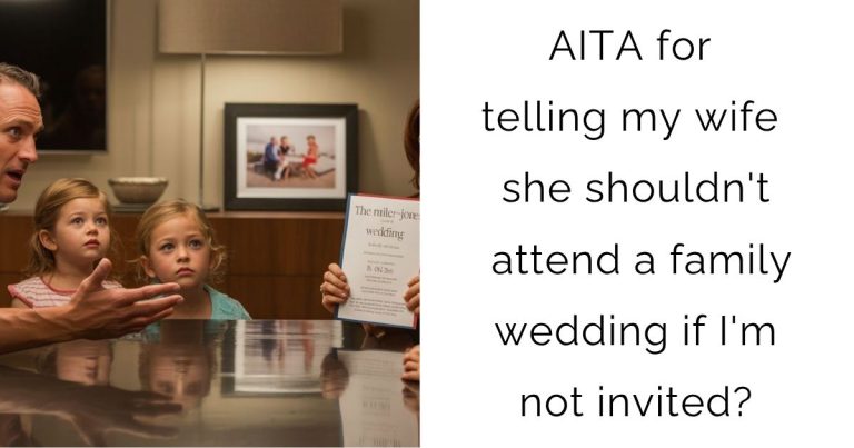 AITA for telling my wife she shouldn’t attend a family wedding if I’m not invited?
