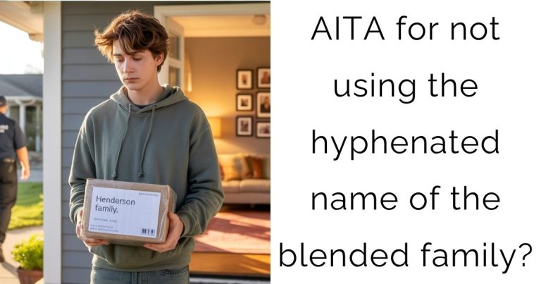 AITA for not using the hyphenated name of the blended family?