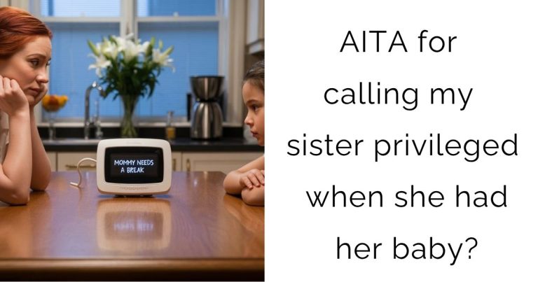 AITA for calling my sister privileged when she had her baby?