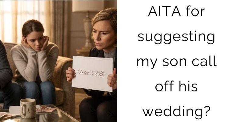 AITA for suggesting my son call off his wedding?