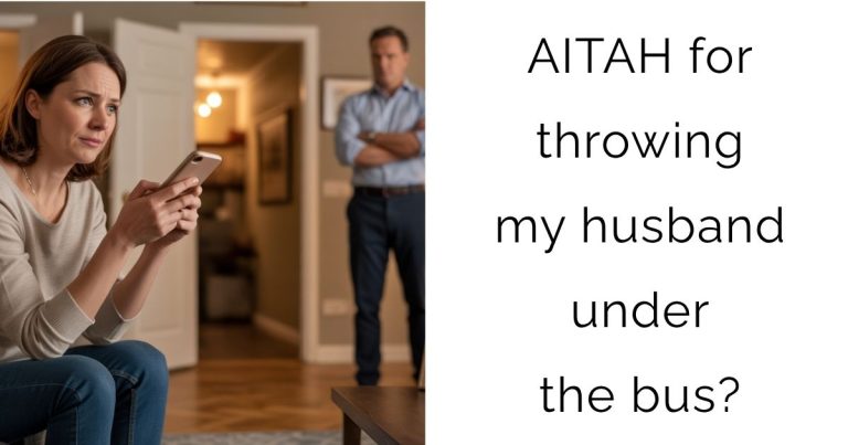 AITAH for throwing my husband under the bus?