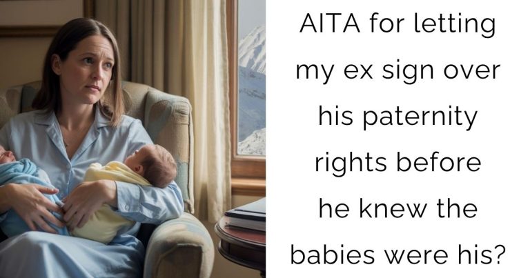 AITA for letting my ex sign over his paternity rights before he knew the babies were his?