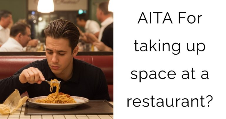 AITA For taking up space at a restaurant?