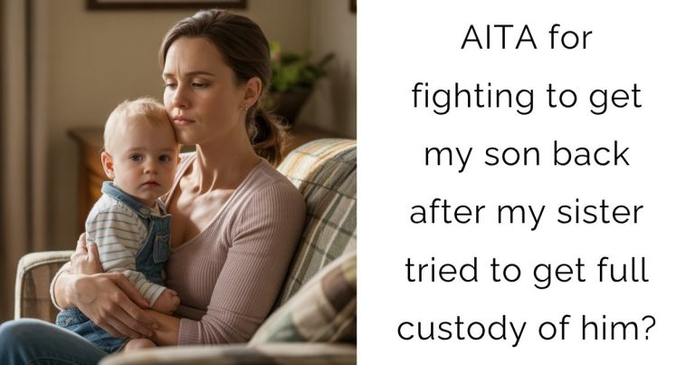 AITA for fighting to get my son back after my sister tried to get full custody of him?