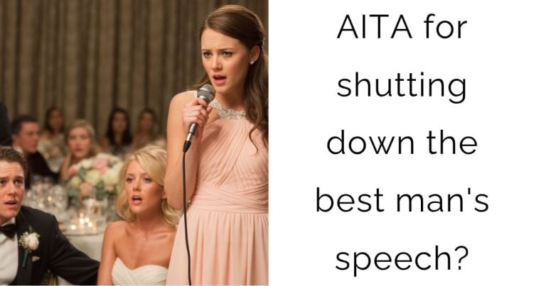 AITA for shutting down the best man’s speech?