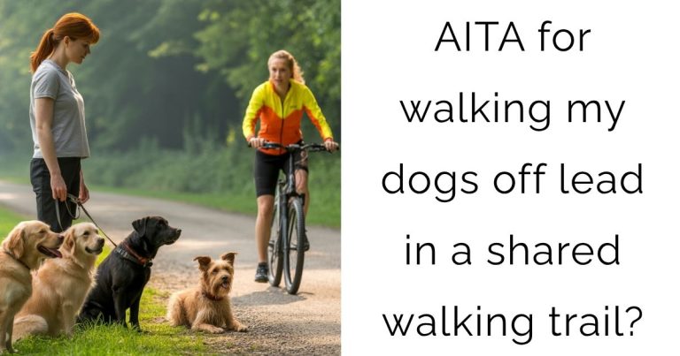 AITA for walking my dogs off lead in a shared walking trail?