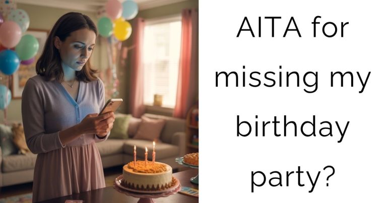 AITA for missing my birthday party?