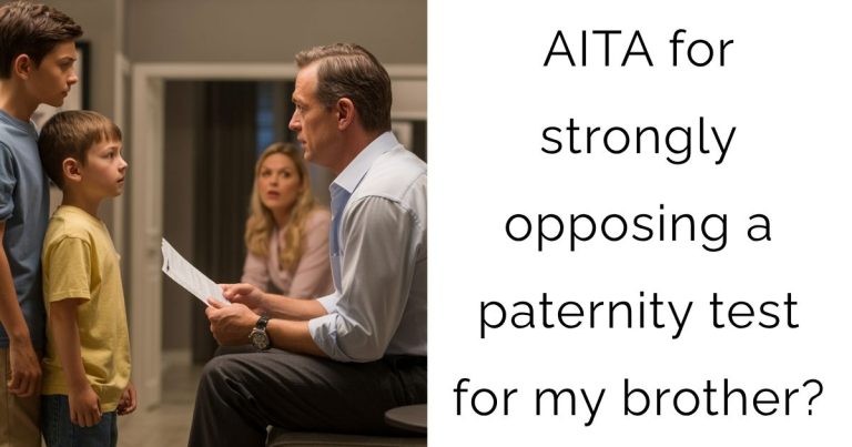 AITA for strongly opposing a paternity test for my brother?
