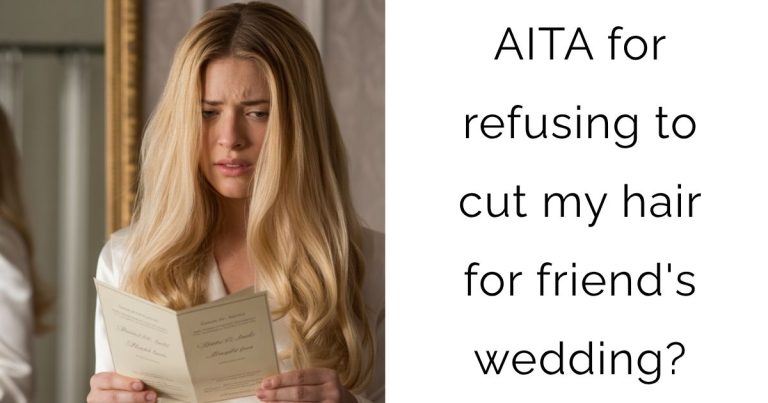 AITA for refusing to cut my hair for friend’s wedding?