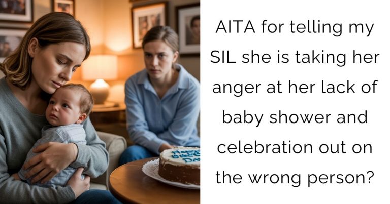 AITA for telling my SIL she is taking her anger at her lack of baby shower and celebration out on the wrong person?