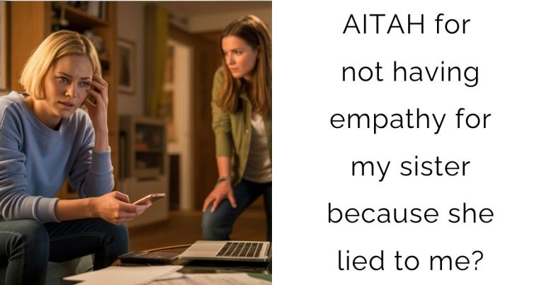 AITAH for not having empathy for my sister because she lied to me?