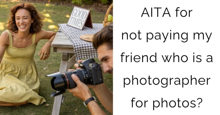 AITA for not paying my friend who is a photographer for photos?