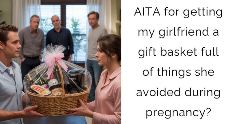 AITA for getting my girlfriend a gift basket full of things she avoided during pregnancy?