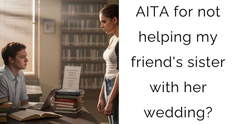AITA for not helping my friend’s sister with her wedding?