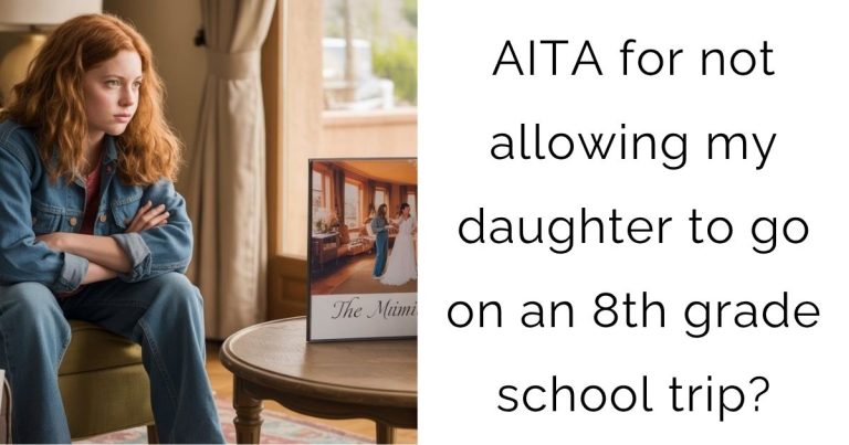 AITA for not allowing my daughter to go on an 8th grade school trip?
