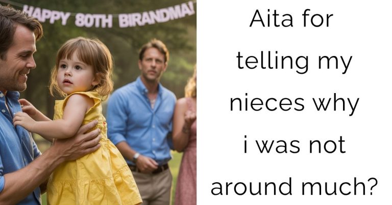Aita for telling my nieces why i was not around much?