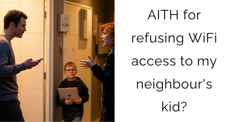 AITH for refusing WiFi access to my neighbour’s kid?