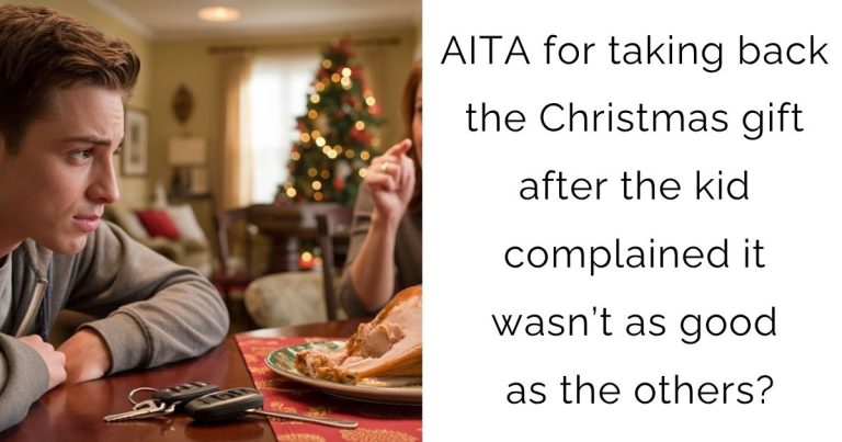 AITA for taking back the Christmas gift after the kid complained it wasn’t as good as the others?