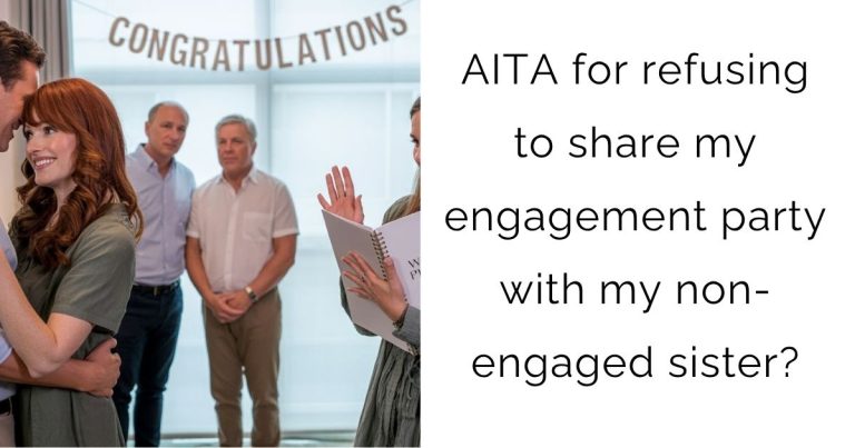 AITA for refusing to share my engagement party with my non-engaged sister?
