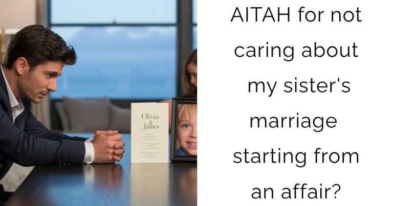 AITAH for not caring about my sister’s marriage starting from an affair?
